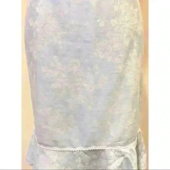 Isabel Nina Skirt 8 Slub Floral Trumpet 55% Linen - Picture 10 of 10